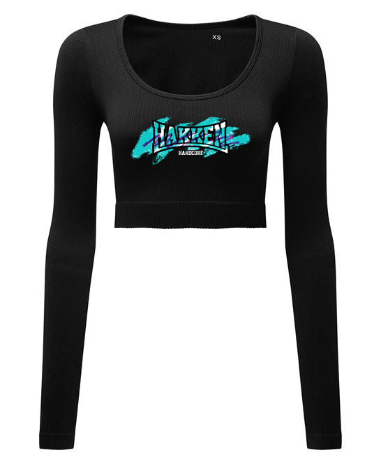 CROP TOP LONG SLEEVE HAKKEN EARLY90 BK