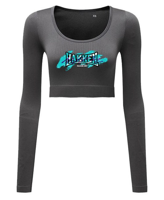 CROP TOP LONG SLEEVE HAKKEN EARLY90 GREY