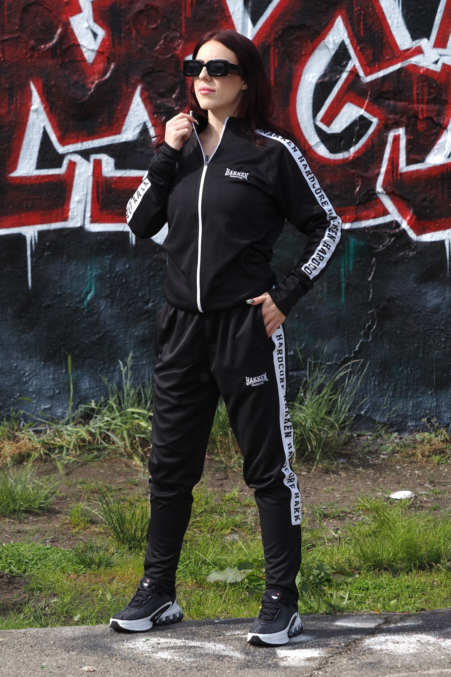 TRACKSUIT TROUSERS  HAKKEN BK/WH