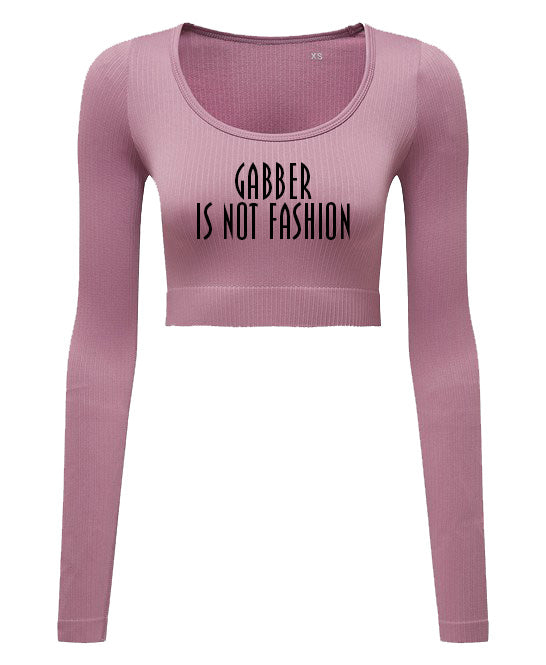 CROP TOP LONG SLEEVE HAKKEN FASHION PINK