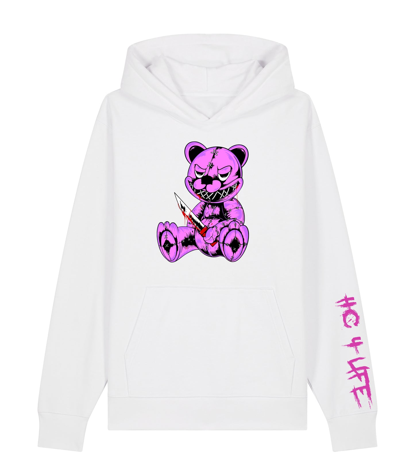 HOODIE HAKKEN TEDDY PINK