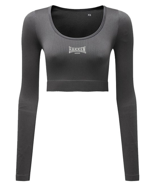 CROP TOP LONG SLEEVE HAKKEN CLASSIC GREY