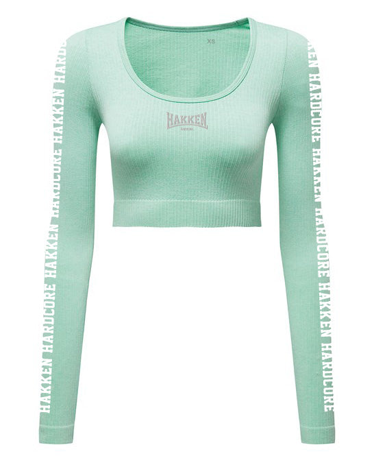 CROP TOP LONG SLEEVE HAKKEN STRIPE MARINA