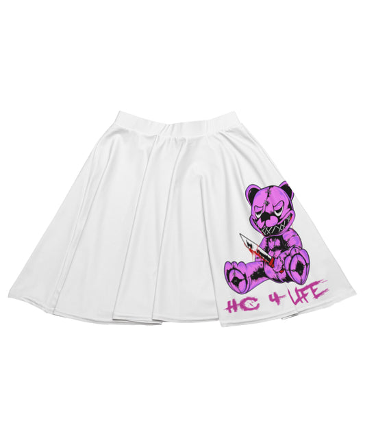 SKIRT HAKKEN TEDDY PINK WH